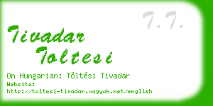 tivadar toltesi business card